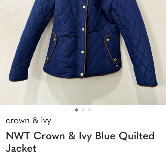 Crown & Ivy Navy Quilted Utility Jacket - Picture 8 of 8